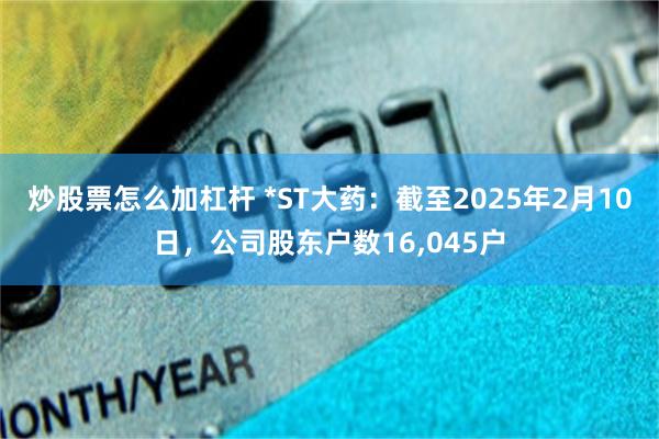 炒股票怎么加杠杆 *ST大药：截至2025年2月10日，公司股东户数16,045户