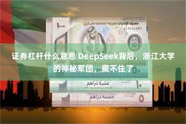 证券杠杆什么意思 DeepSeek背后，浙江大学的神秘军团，藏不住了