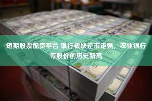 短期股票配资平台 银行板块逆市走强，农业银行等股价创历史新高