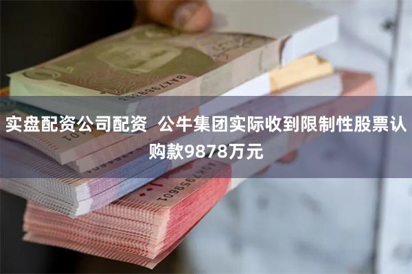 实盘配资公司配资  公牛集团实际收到限制性股票认购款9878万元